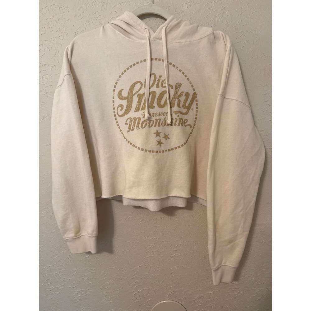 Independent Trading Co Ole Smoky Moonshine Cream Cropped Hoodie Sweatshirt XL